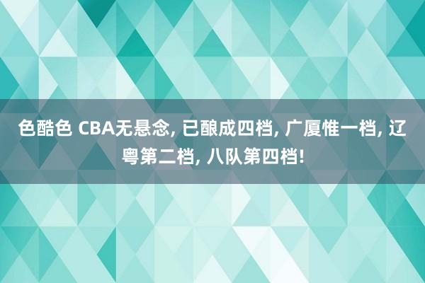 色酷色 CBA无悬念， 已酿成四档， 广厦惟一档， 辽粤第二档， 八队第四档!